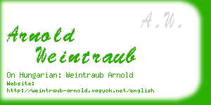 arnold weintraub business card